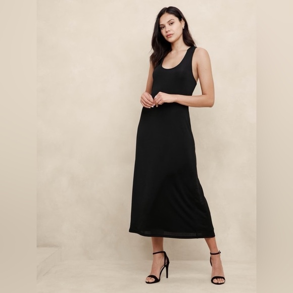 NWT! Banana Republic Snow Day Knit Cross Back Maxi Dress - Large PETITE 🧞‍♂️ - Picture 2 of 4